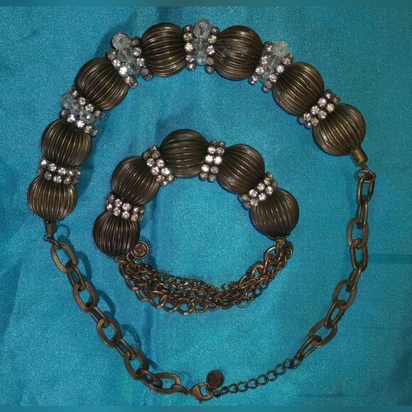 Matching vintage necklace and bracelet set, excellent condition - Picture 8 of 9